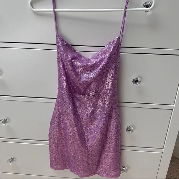 Purple sparkly homecoming/party dress - Picture 3 of 4